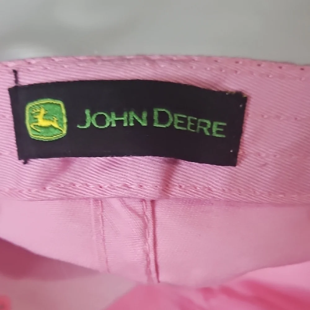 John Deere Pink and Yellow Hat Classic Baseball Style